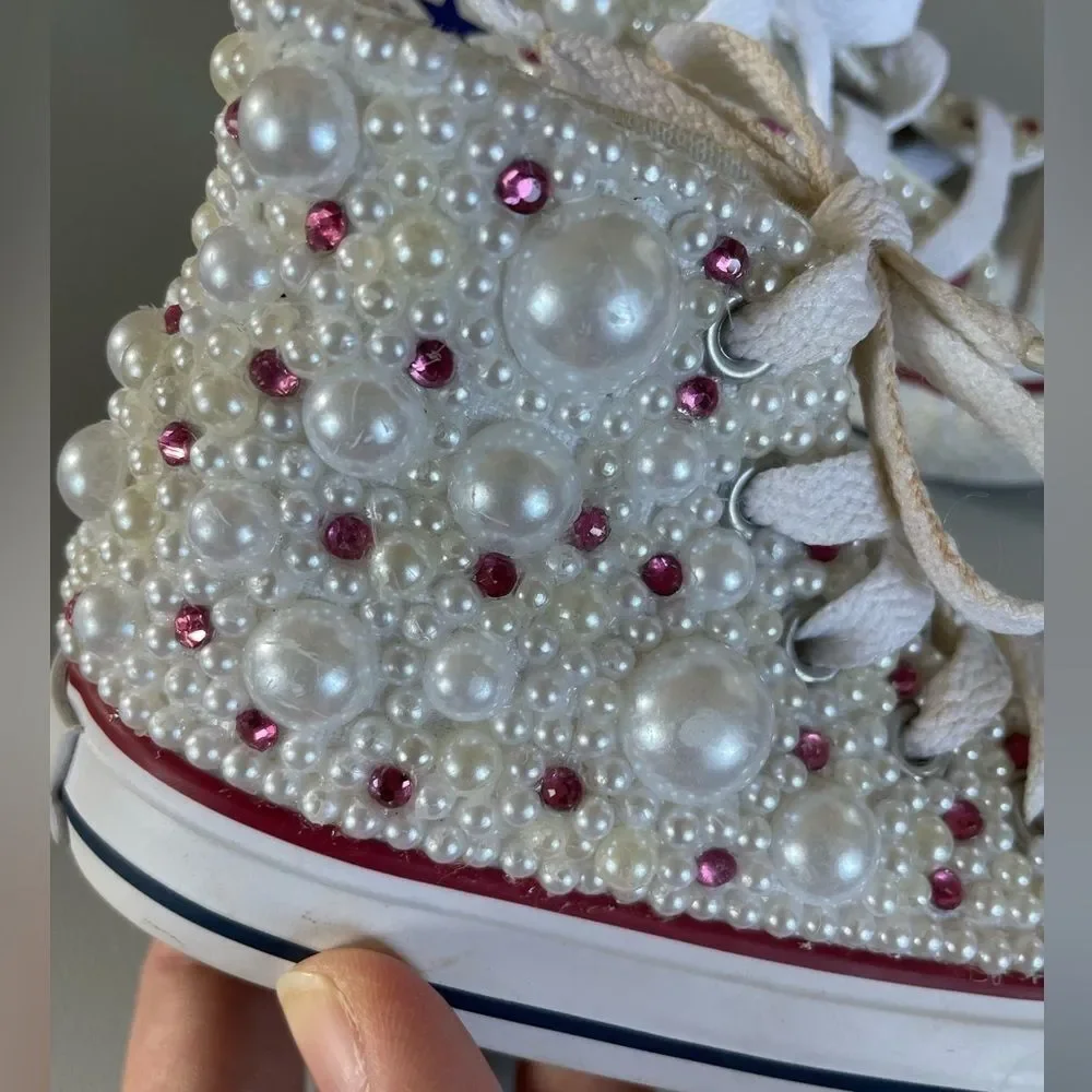 Toddler converse blinged out! Size 5